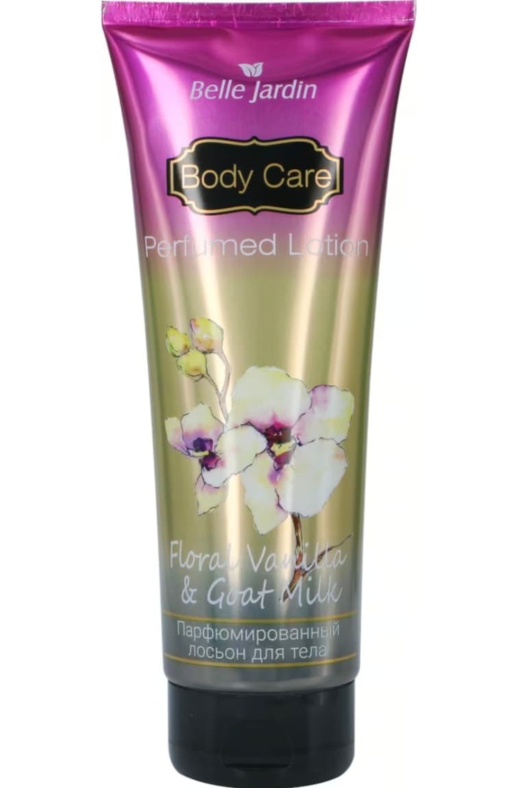 Belle Jardin 250ml wanil we geçi süýt ysly parfýumirlenen beden üçin losýon