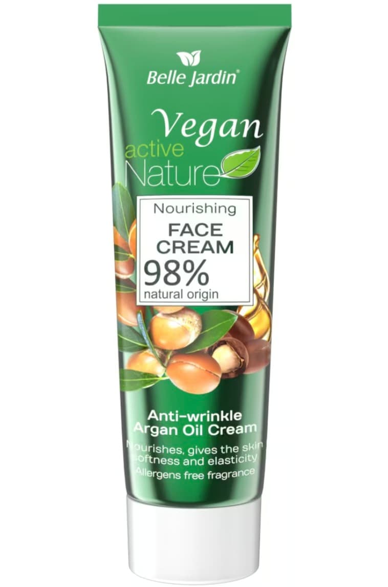 Belle Jardin 85ml argan ýagly ýüz üçin ýygyrtlanma garşy krem