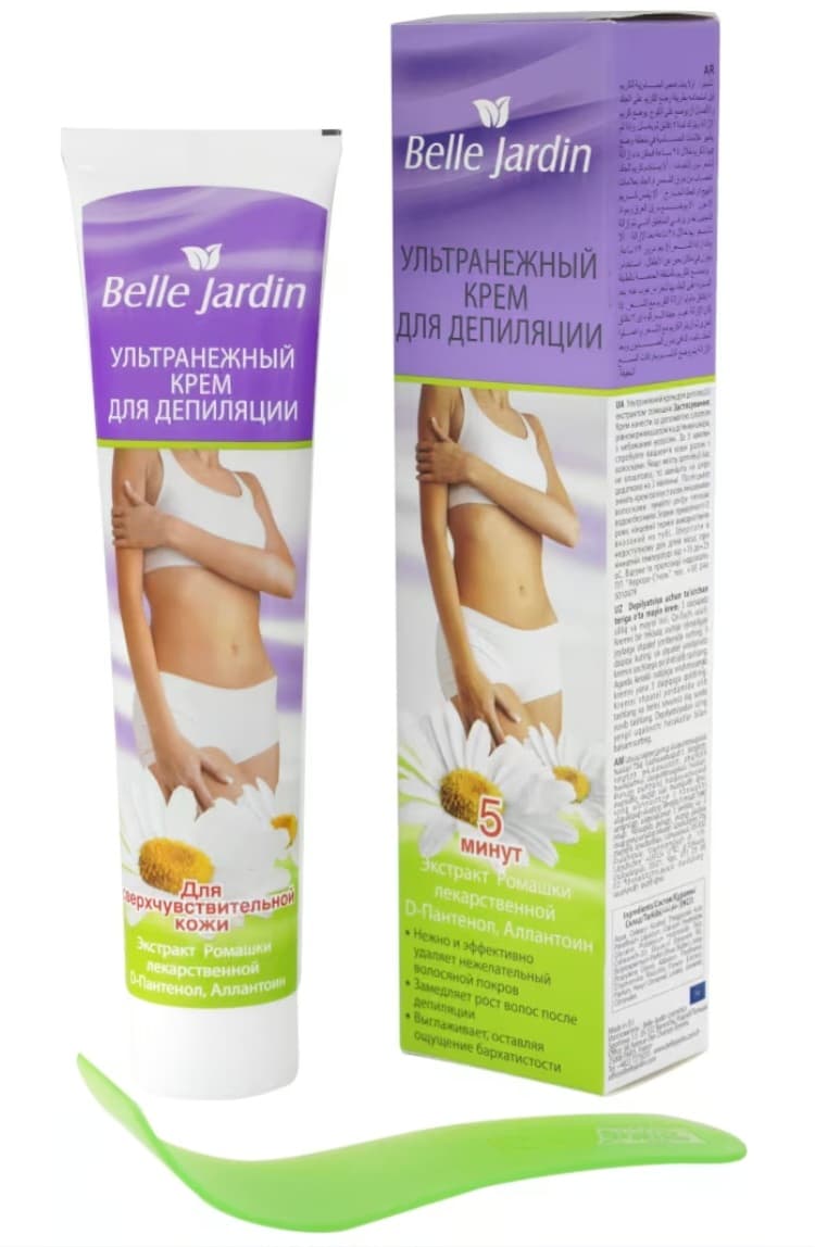 Belle Jardin 75ml çopantelpek ekstraktly ultra näzik depilýasiýa kremi