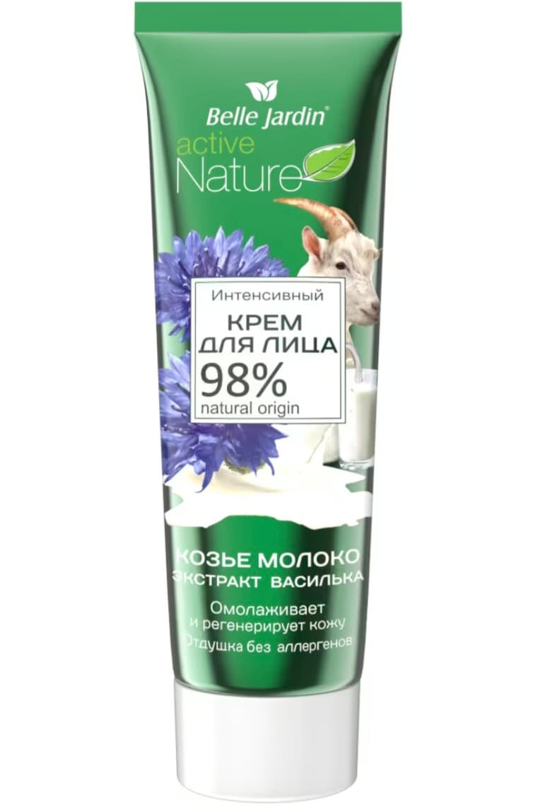 Belle Jardin 85ml geçi süýt we gökçiçek ekstraktly ýüz üçin ýaşardyjy krem