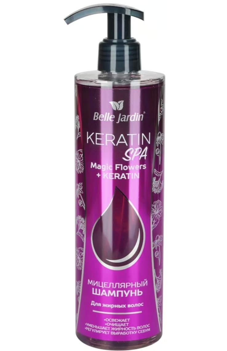 Belle Jardin 400ml ýagly saçlar üçin şampun - jadyly güller