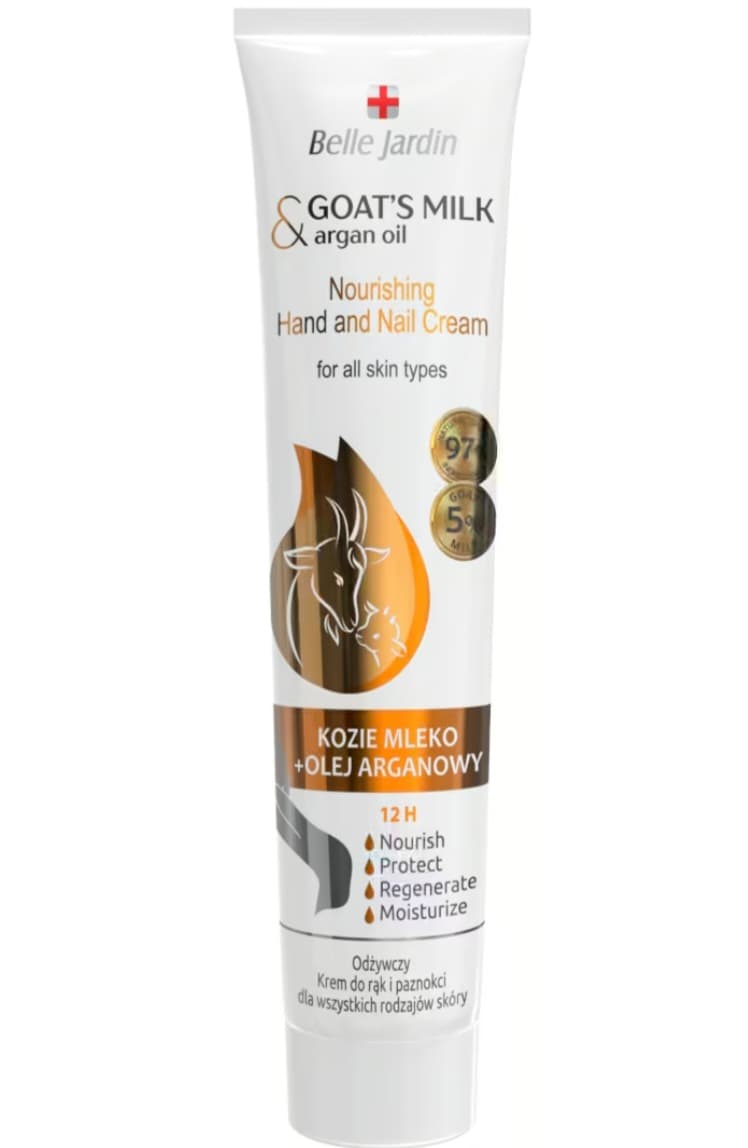 Belle Jardin 125ml el üçin krem, geçiñ süýdi + argan ýagy