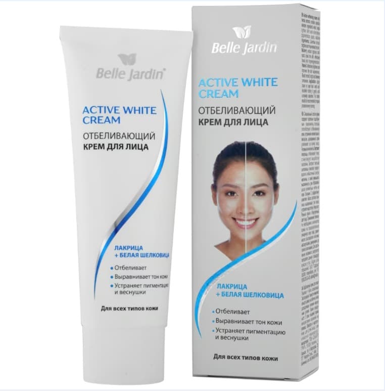 Belle Jardin 75ml active white lakrisa we ak tutly ýüz üçin agardyjy krem