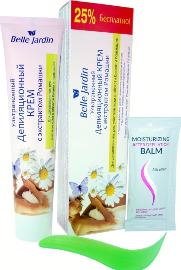 Belle Jardin 125ml çopantelpek ekstraktly ultra näzik depilýasiýa kremi