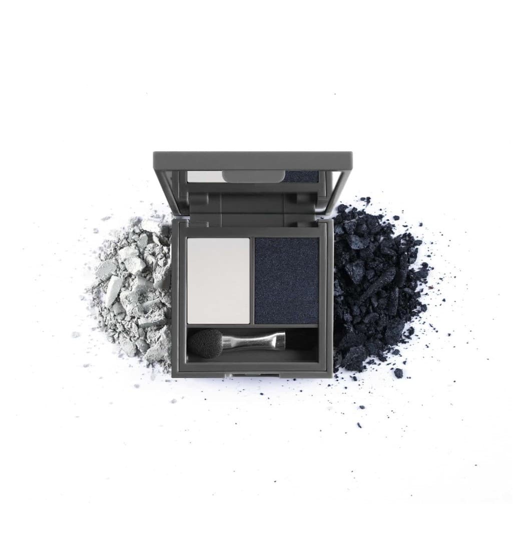 Duo eyeshadow - 1 blue gray 2 pearly navy